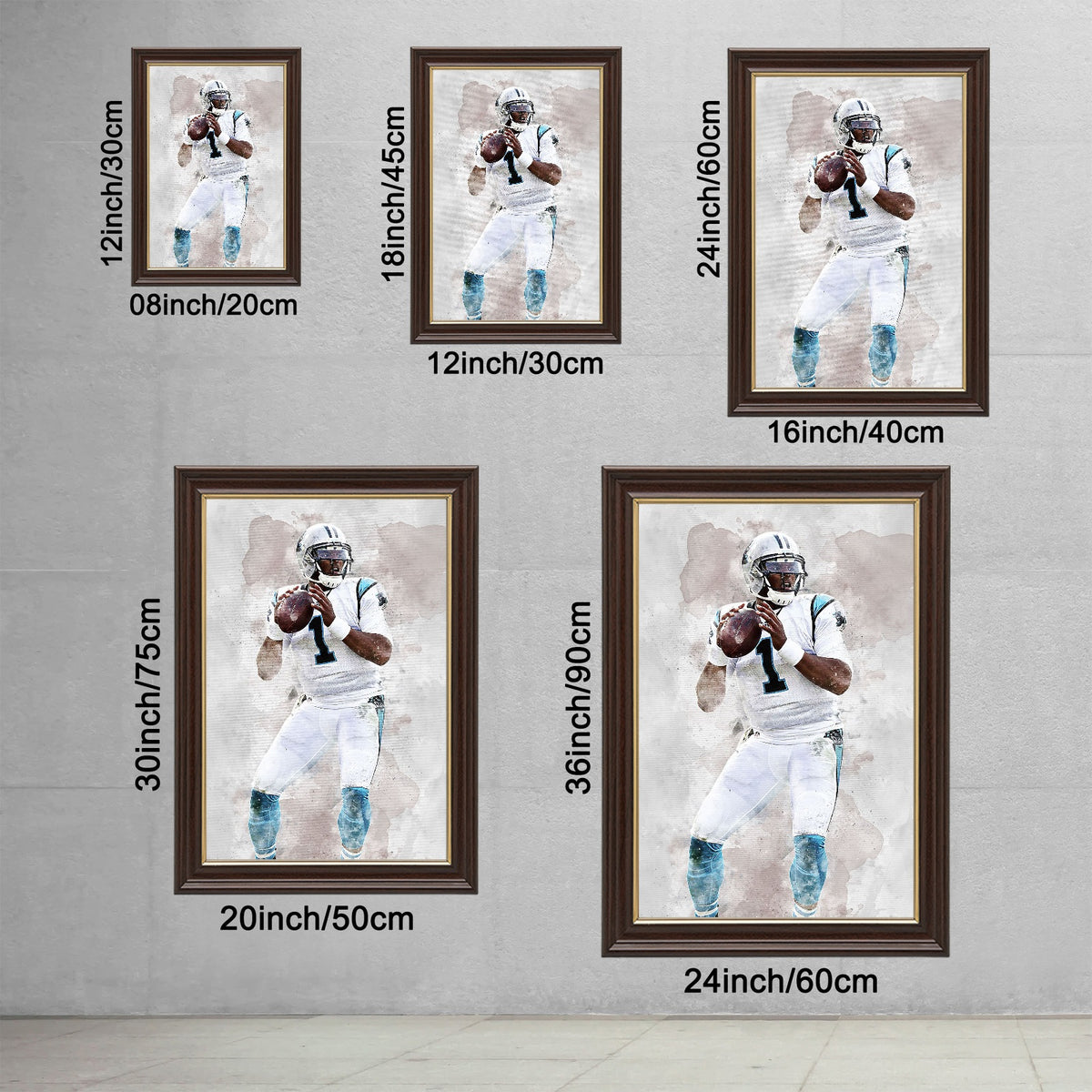 Cam Newton Celebrity Sports Art Poster School Dining Room Decoration 1 Canvas Wall Art Poster Decor Gift