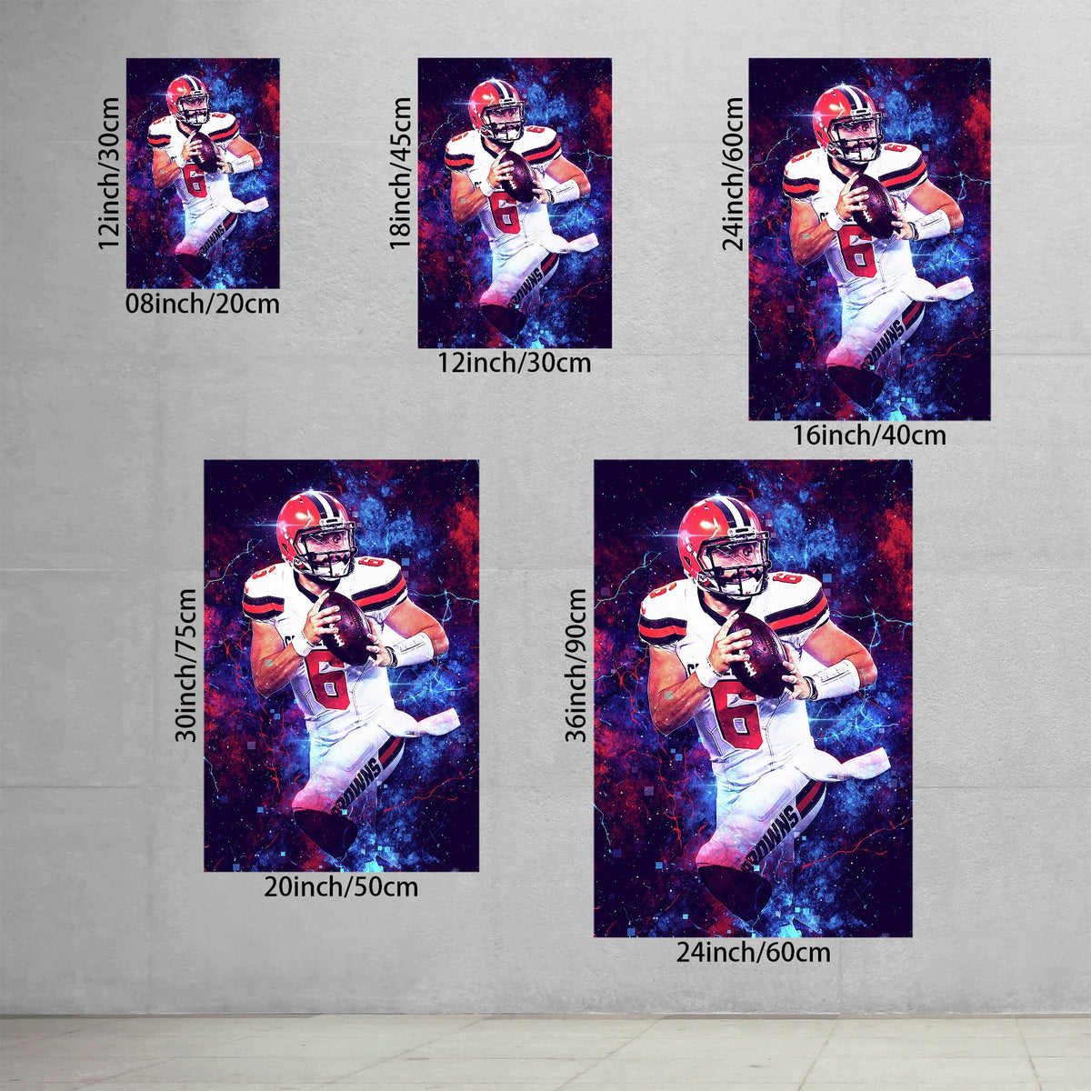 Baker Mayfield Sports Celebrity Art Deco Poster 1 Canvas Wall Art Poster Decor Gift