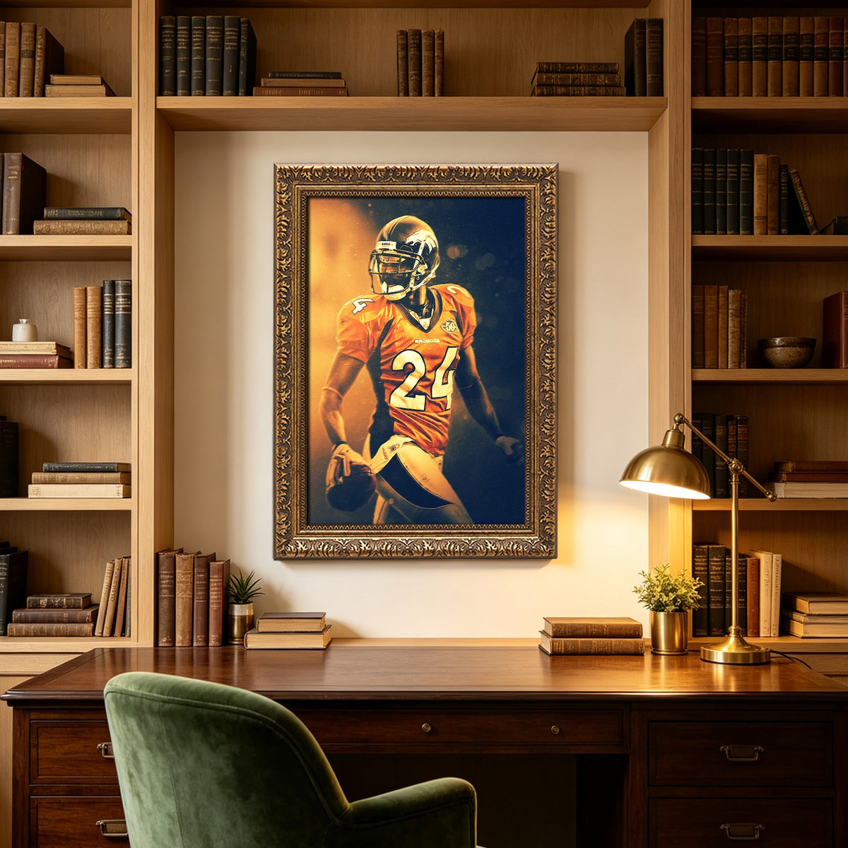 Champ Bailey Art Sports Decorative Poster School Dormitory 2 Canvas Wall Art Poster Decor Gift