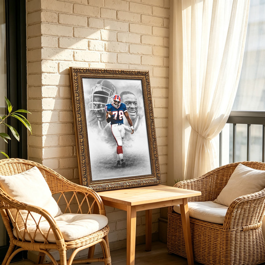 Bruce Smith Celebrity Sports Art Poster School Dining Room Decoration 0 Canvas Wall Art Poster Decor Gift