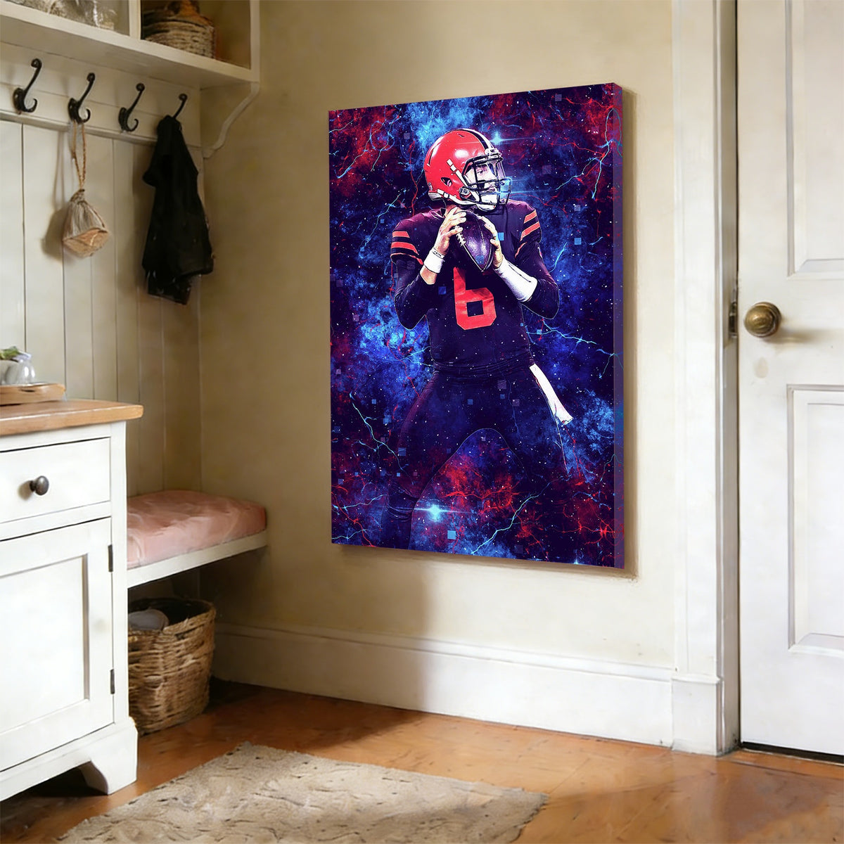 Baker Mayfield Sports Celebrity Art Deco Poster 2 Canvas Wall Art Poster Decor Gift