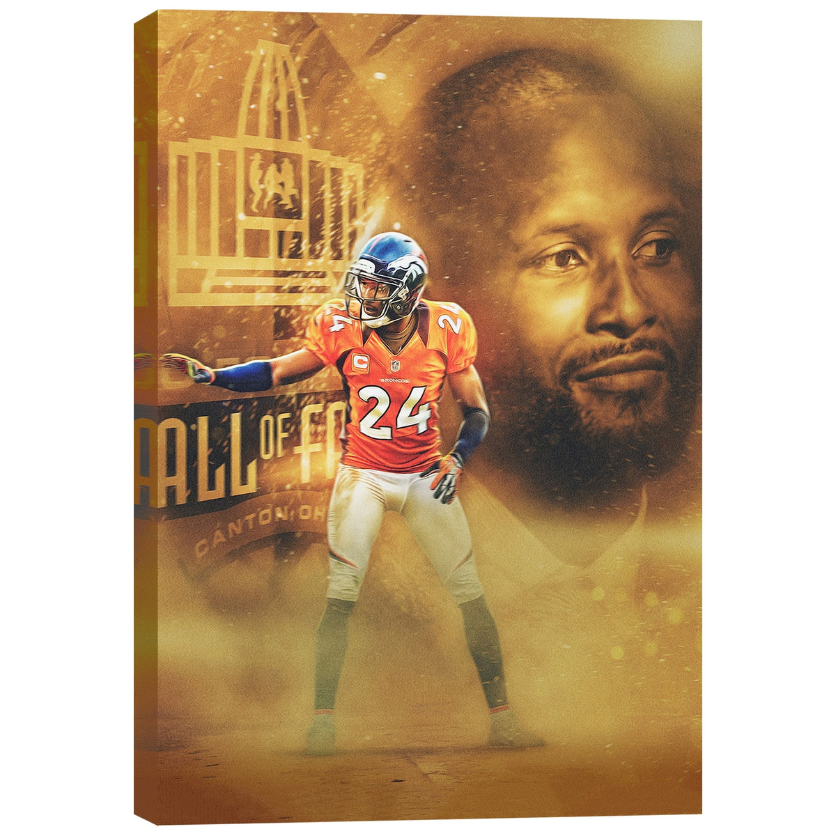 Champ Bailey Art Sports Decorative Poster School Dormitory 4 Canvas Wall Art Poster Decor Gift