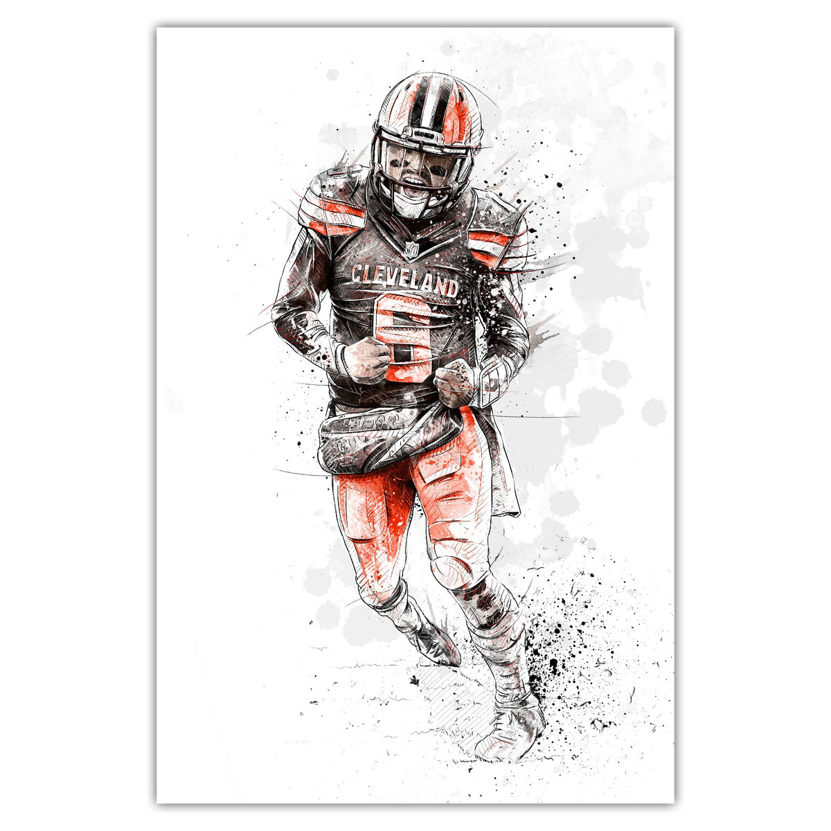 Baker Mayfield Art Sports Decorative Poster School Dormitory 0 Canvas Wall Art Poster Decor Gift