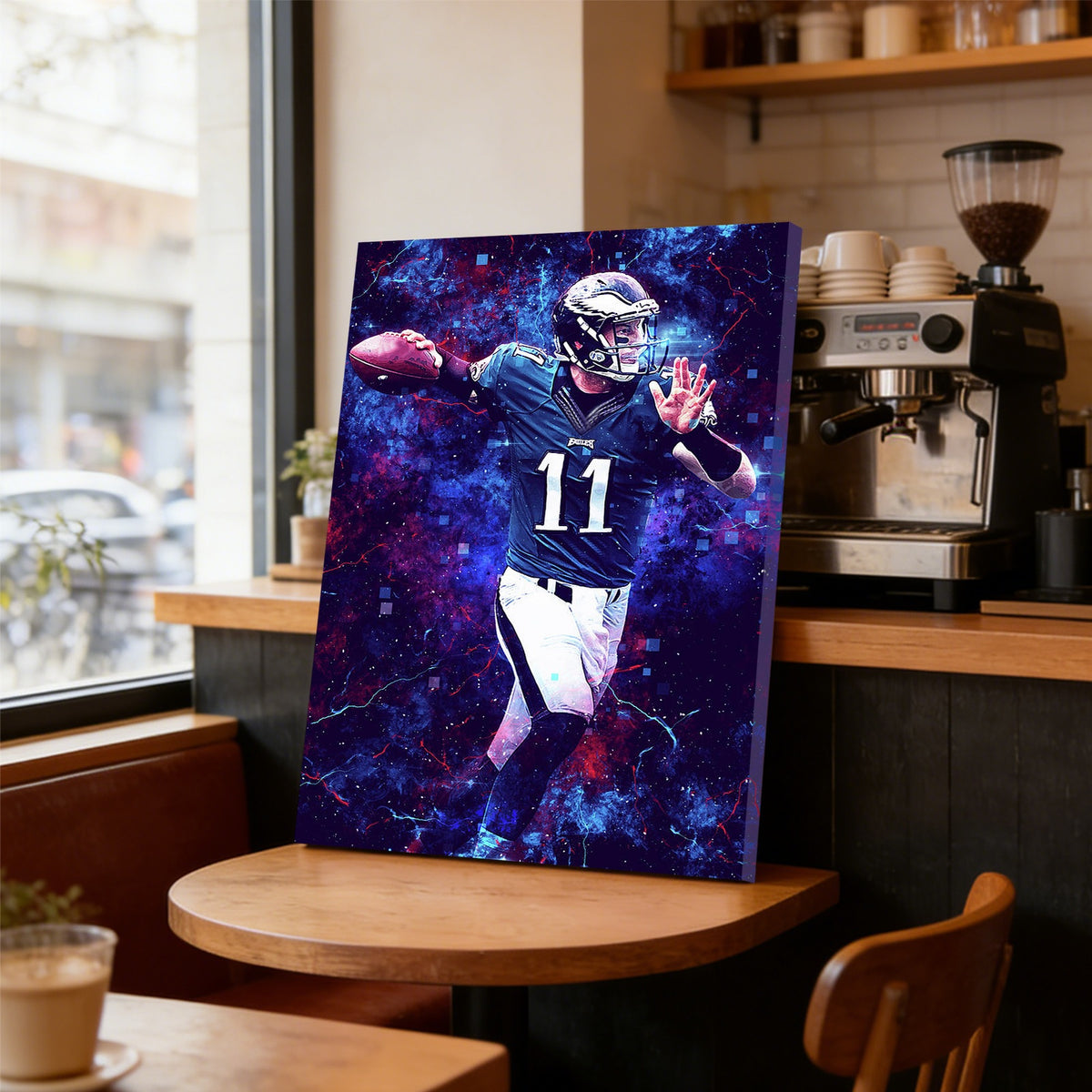 Carson Wentz Sports Celebrity Art Deco Poster 2 Canvas Wall Art Poster Decor Gift