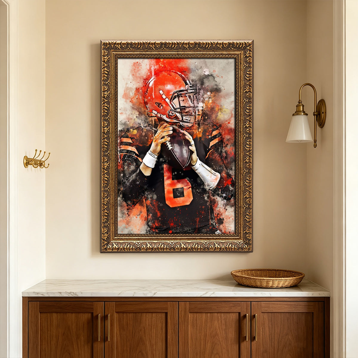 Baker Mayfield Celebrity Sports Art Poster School Dining Room Decoration 3 Canvas Wall Art Poster Decor Gift