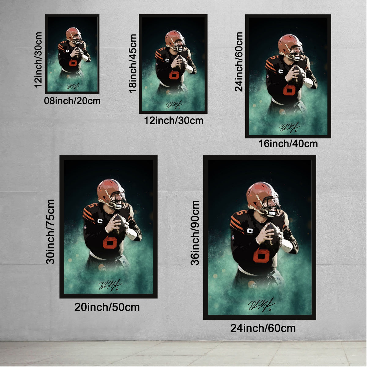 Baker Mayfield Celebrity Sports Art Poster School Dining Room Decoration 11 Canvas Wall Art Poster Decor Gift