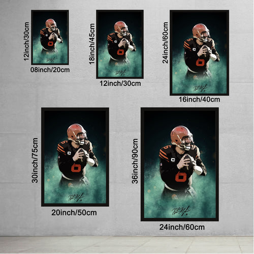 Baker Mayfield Celebrity Sports Art Poster School Dining Room Decoration 11 Canvas Wall Art Poster Decor Gift