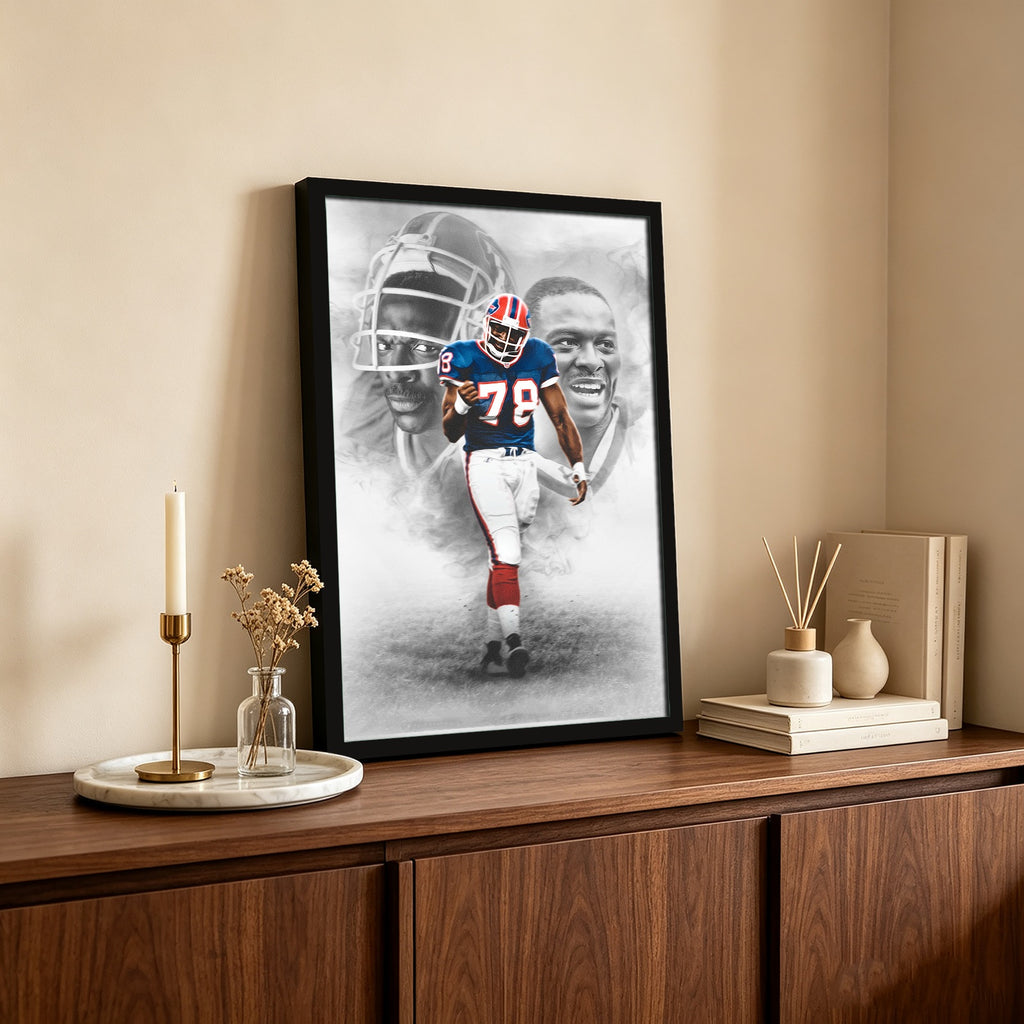 Bruce Smith Celebrity Sports Art Poster School Dining Room Decoration 0 Canvas Wall Art Poster Decor Gift