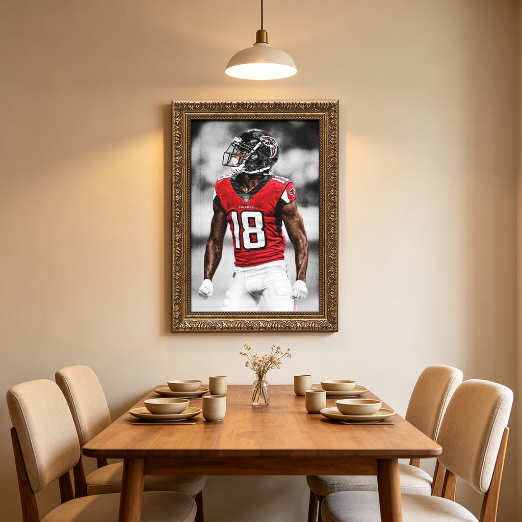 Calvin Ridley Art Sports Decorative Poster School Dormitory 9 Canvas Wall Art Poster Decor Gift