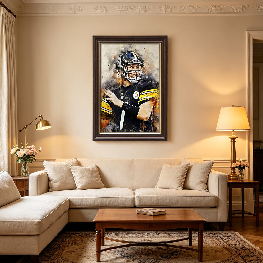 Ben Roethlisberger Celebrity Sports Art Poster School Dining Room Decoration 6 Canvas Wall Art Poster Decor Gift