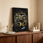 Ben Roethlisberger JuJu Smith Schuster TJ Watt Art Sports Decorative Poster School Dormitory 3 Canvas Wall Art Poster Decor Gift