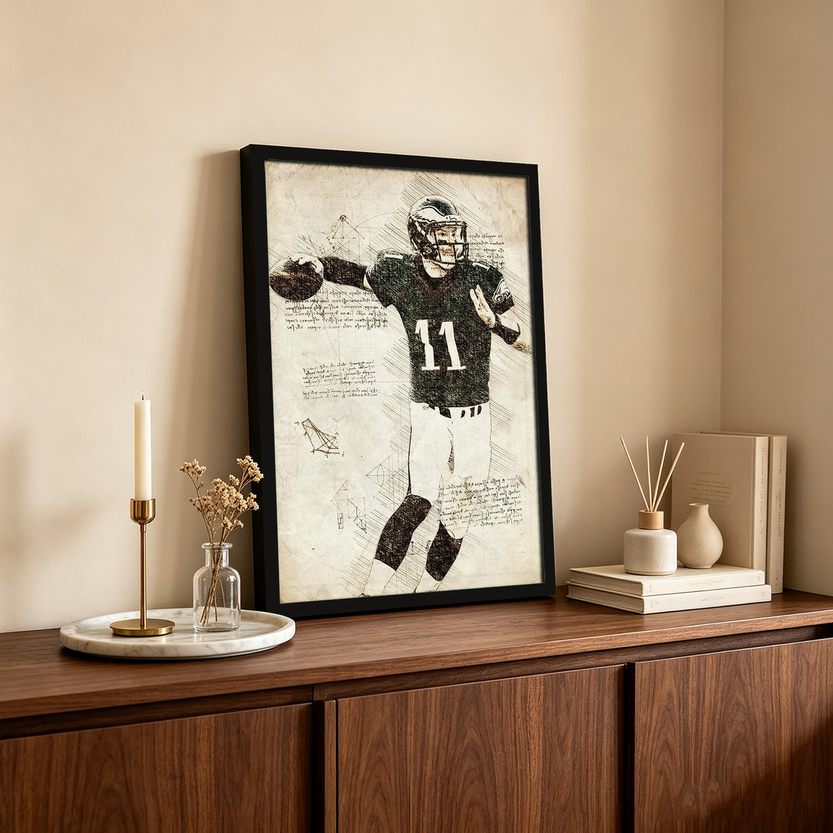 Carson Wentz Sports Celebrity Art Deco Poster 4 Canvas Wall Art Poster Decor Gift