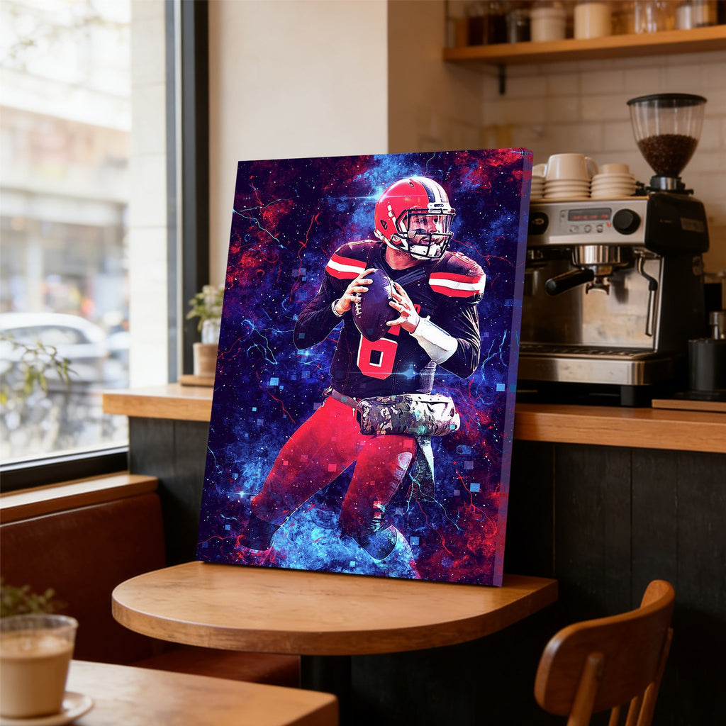 Baker Mayfield Sports Celebrity Art Deco Poster 3 Canvas Wall Art Poster Decor Gift