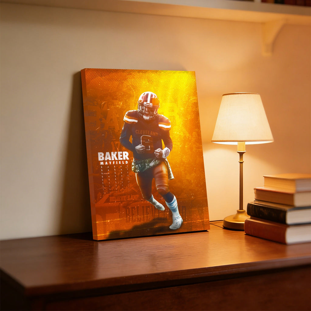 Baker Mayfield Sports Celebrity Art Deco Poster 8 Canvas Wall Art Poster Decor Gift