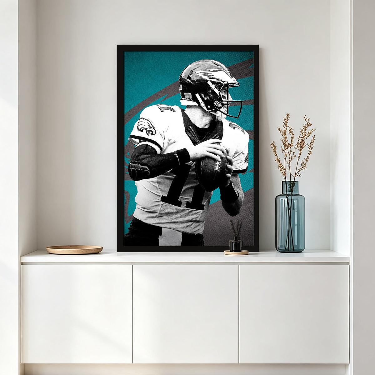 Carson Wentz Celebrity Sports Art Poster School Dining Room Decoration 1 Canvas Wall Art Poster Decor Gift