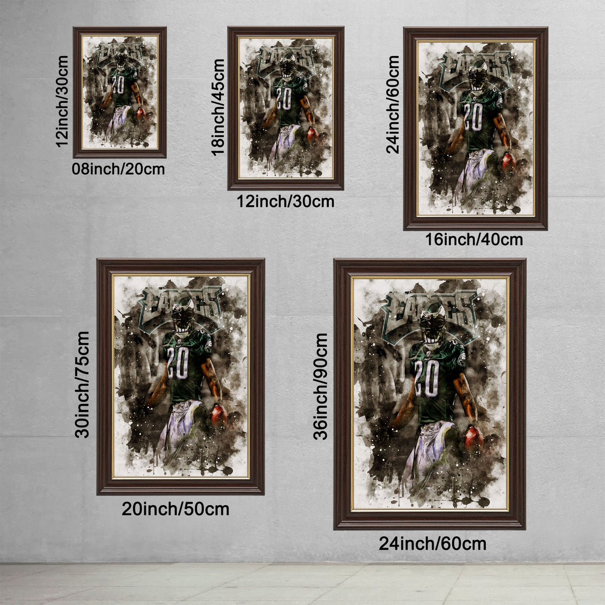 Brian Dawkins Art Poster 8 Canvas Wall Art Poster Decor Gift