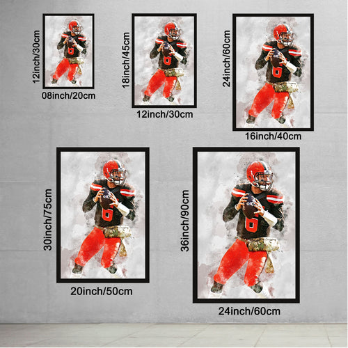 Baker Mayfield Celebrity Sports Art Poster School Dining Room Decoration 8 Canvas Wall Art Poster Decor Gift