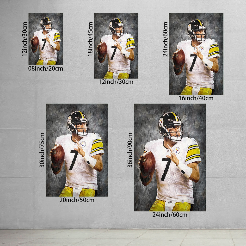 Ben Roethlisberger Celebrity Sports Art Poster School Dining Room Decoration 7 Canvas Wall Art Poster Decor Gift