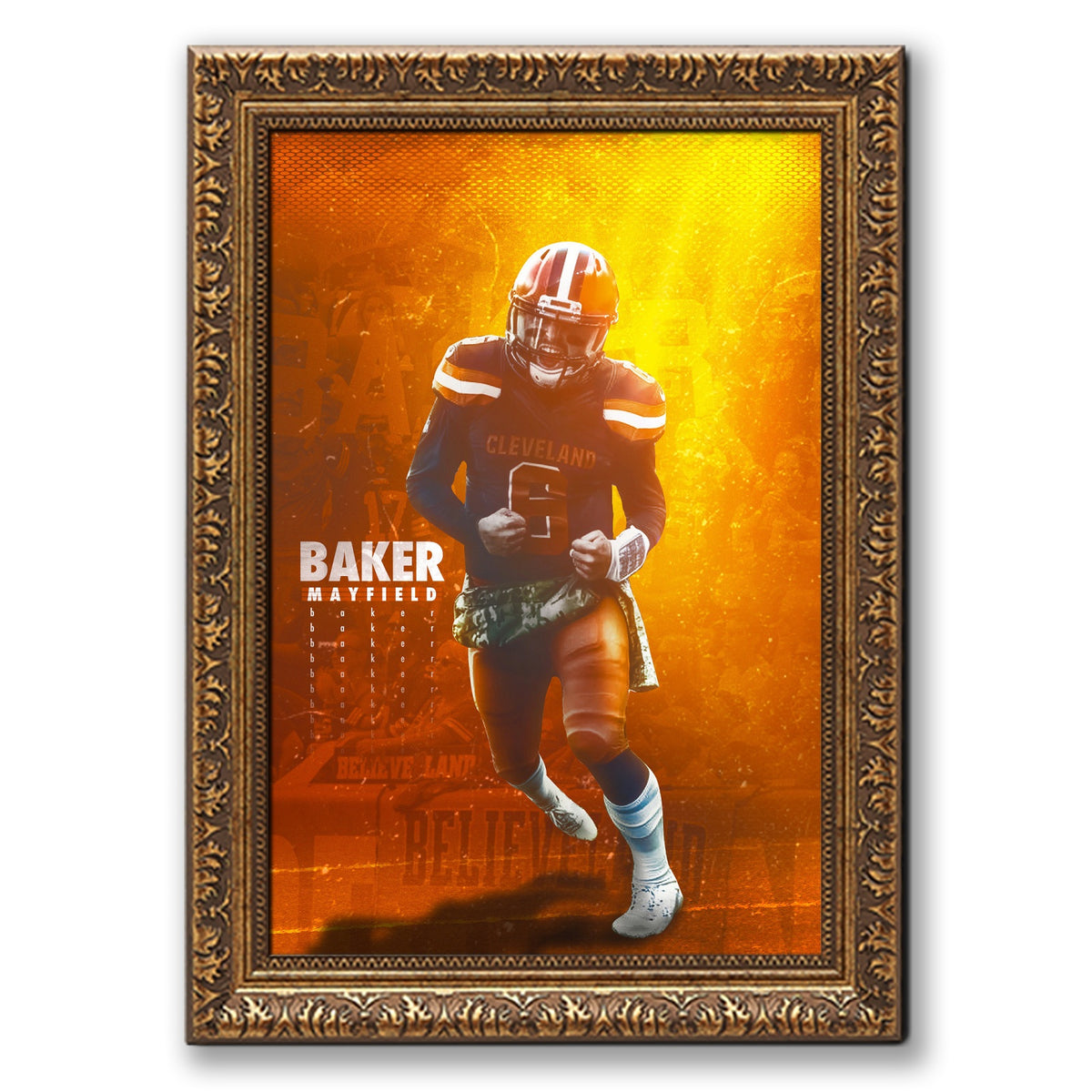 Baker Mayfield Sports Celebrity Art Deco Poster 8 Canvas Wall Art Poster Decor Gift