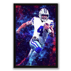 Dak Prescott Sports Celebrity Art Deco Poster 1 Canvas Wall Art Poster Decor Gift
