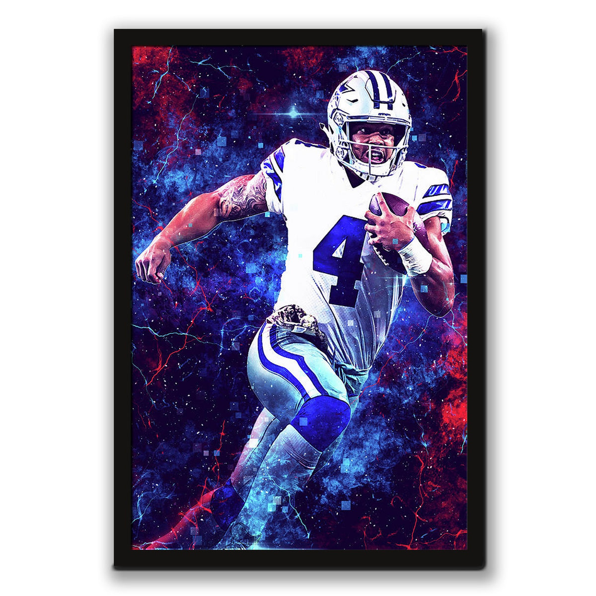 Dak Prescott Sports Celebrity Art Deco Poster 1 Canvas Wall Art Poster Decor Gift