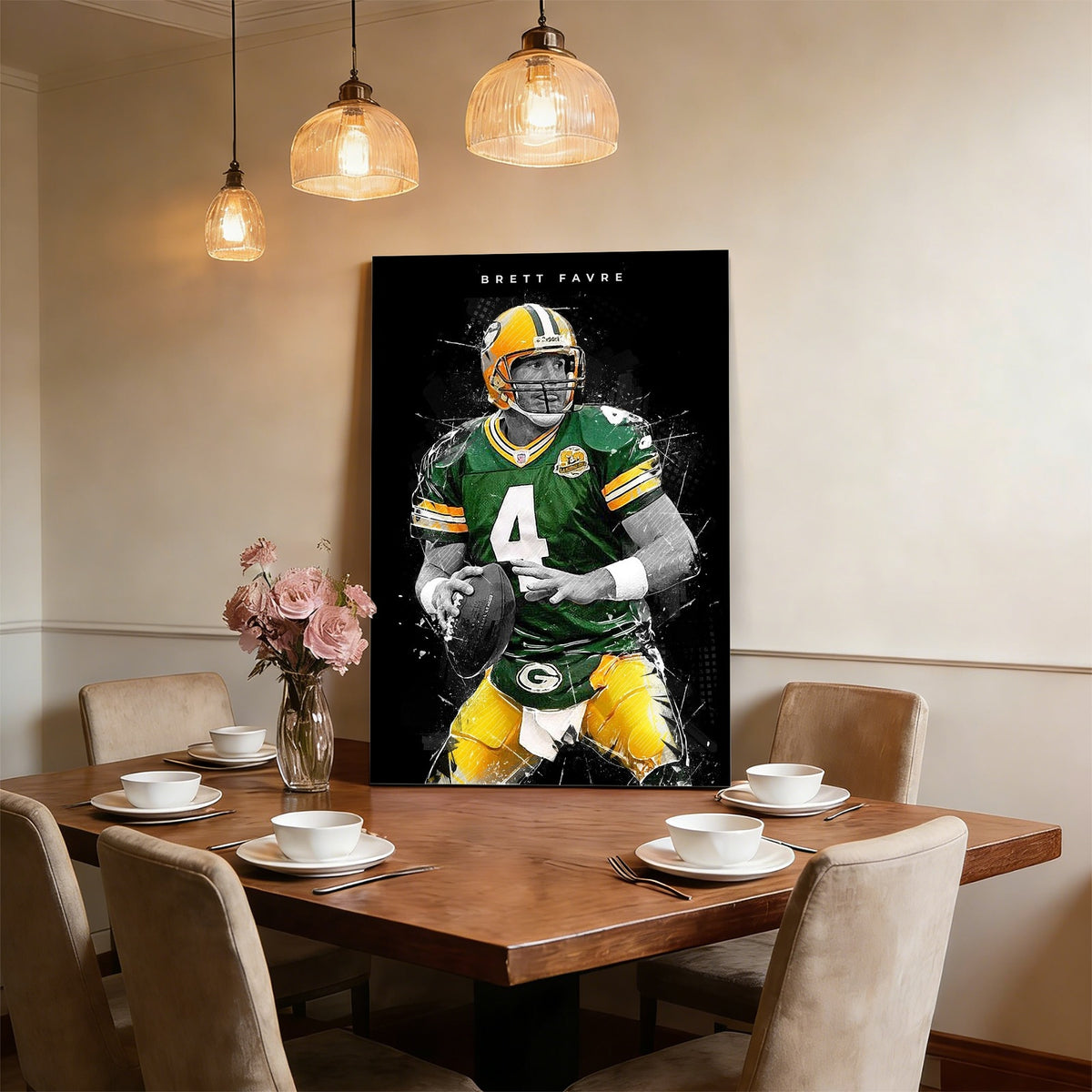 Brett Favre Art Poster 1 Canvas Wall Art Poster Decor Gift