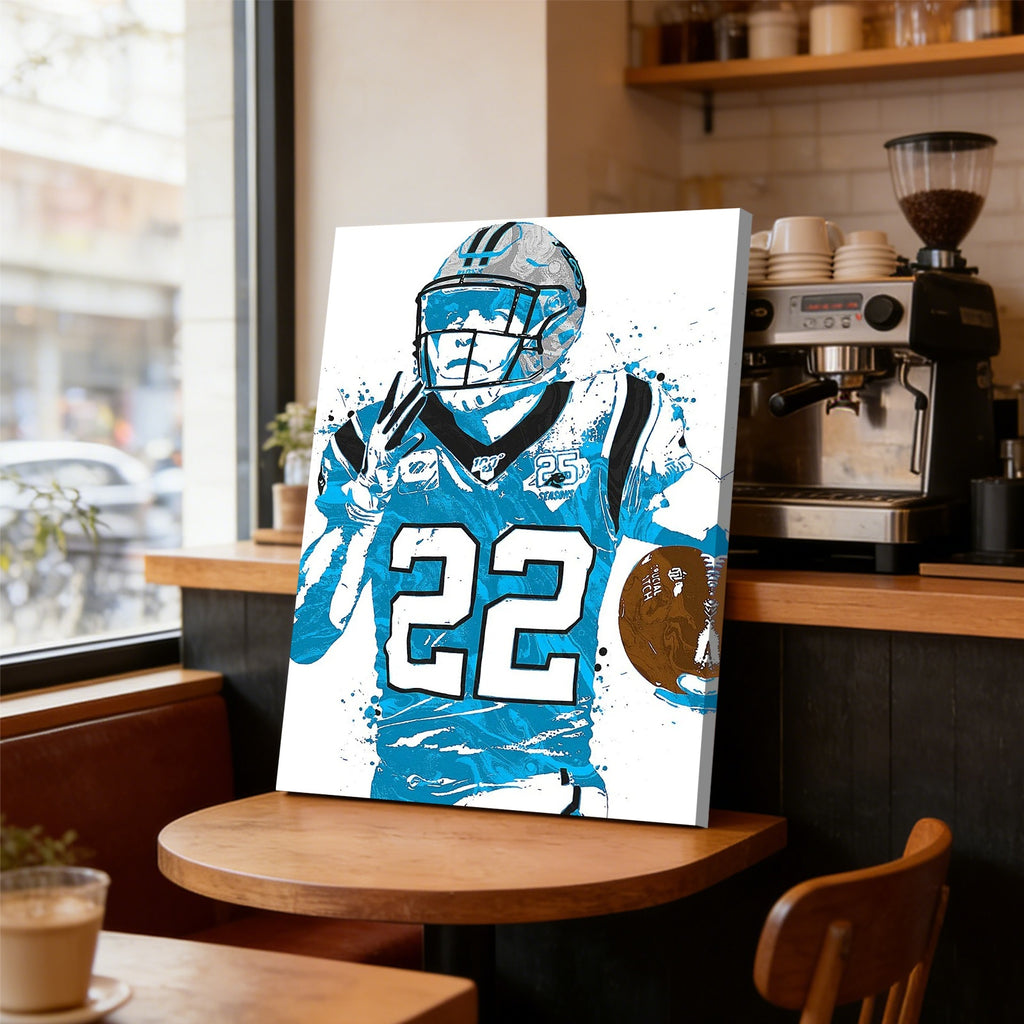Christian McCaffrey Art Poster 1 Canvas Wall Art Poster Decor Gift