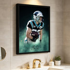 Christian McCaffrey Celebrity Sports Art Poster School Dining Room Decoration 4 Canvas Wall Art Poster Decor Gift