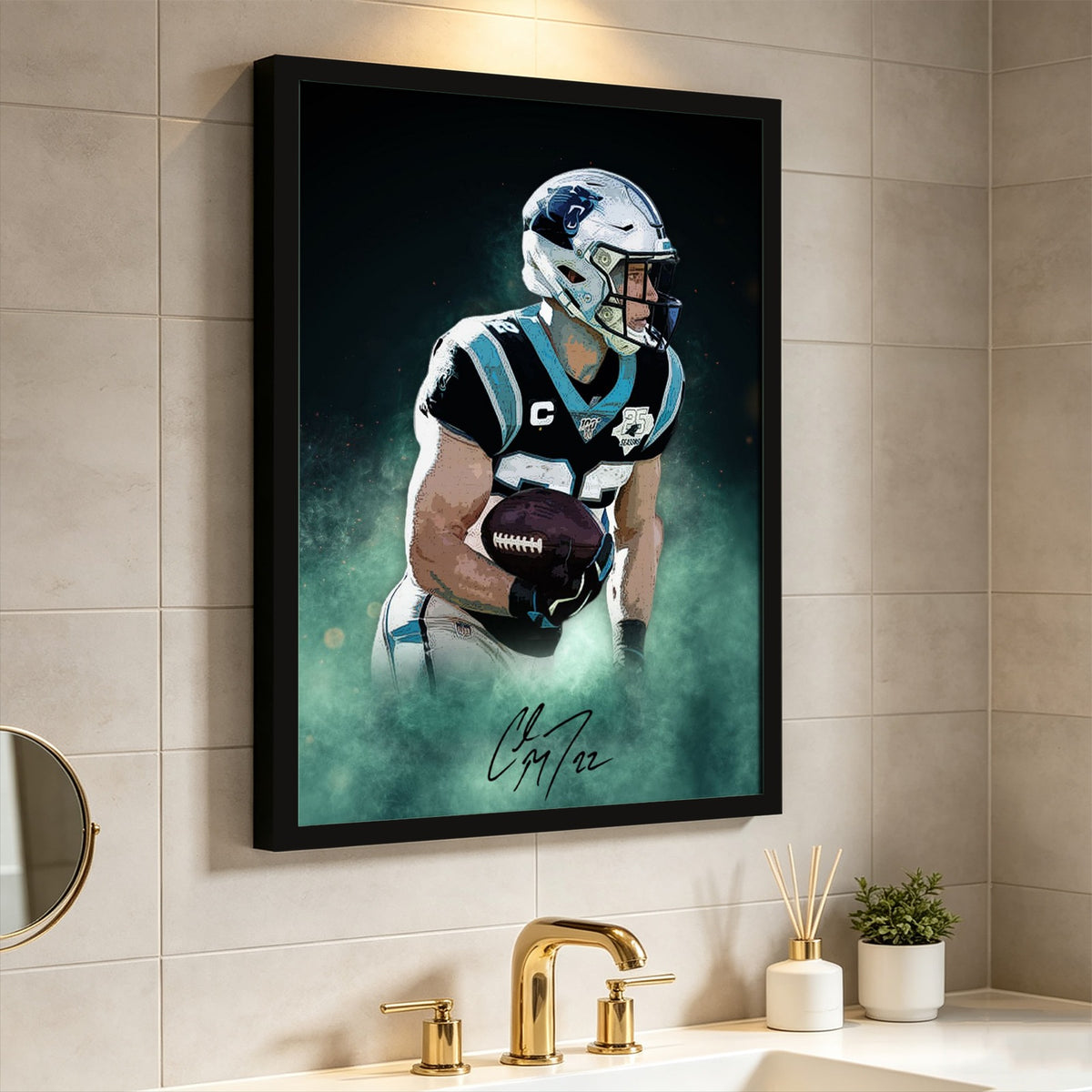 Christian McCaffrey Celebrity Sports Art Poster School Dining Room Decoration 4 Canvas Wall Art Poster Decor Gift