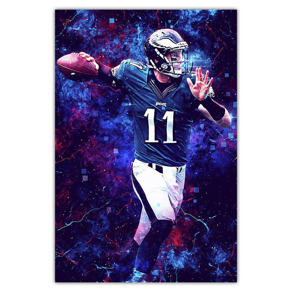 Carson Wentz Sports Celebrity Art Deco Poster 2 Canvas Wall Art Poster Decor Gift