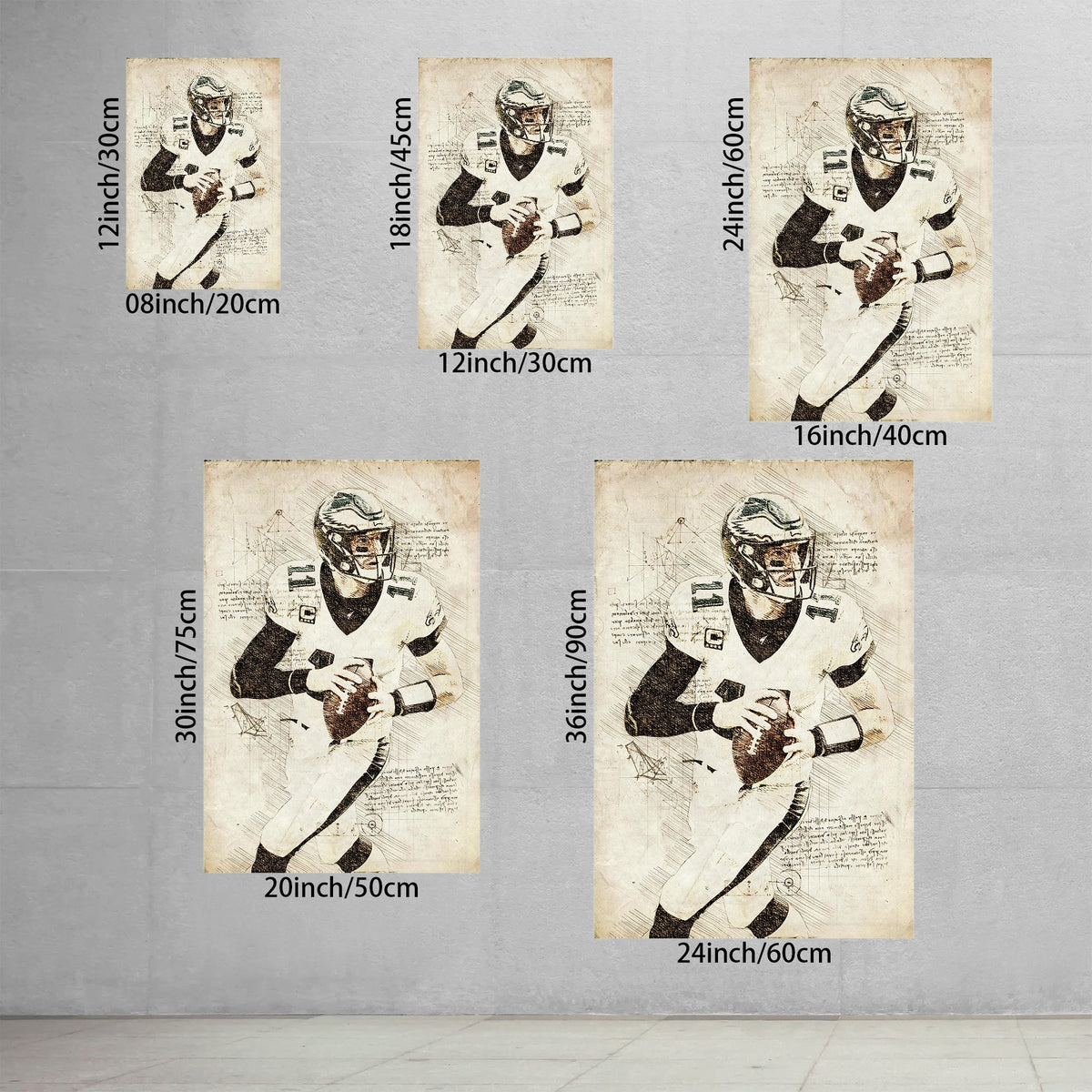Carson Wentz Sports Celebrity Art Deco Poster 5 Canvas Wall Art Poster Decor Gift