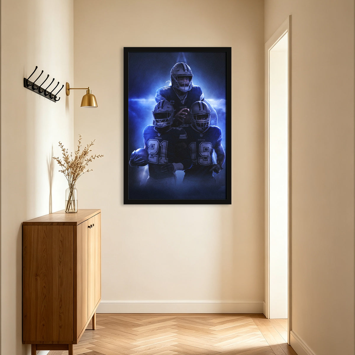 Dak Prescott Amari Cooper Ezekiel Elliott Art Sports Decorative Poster School Dormitory 3 Canvas Wall Art Poster Decor Gift