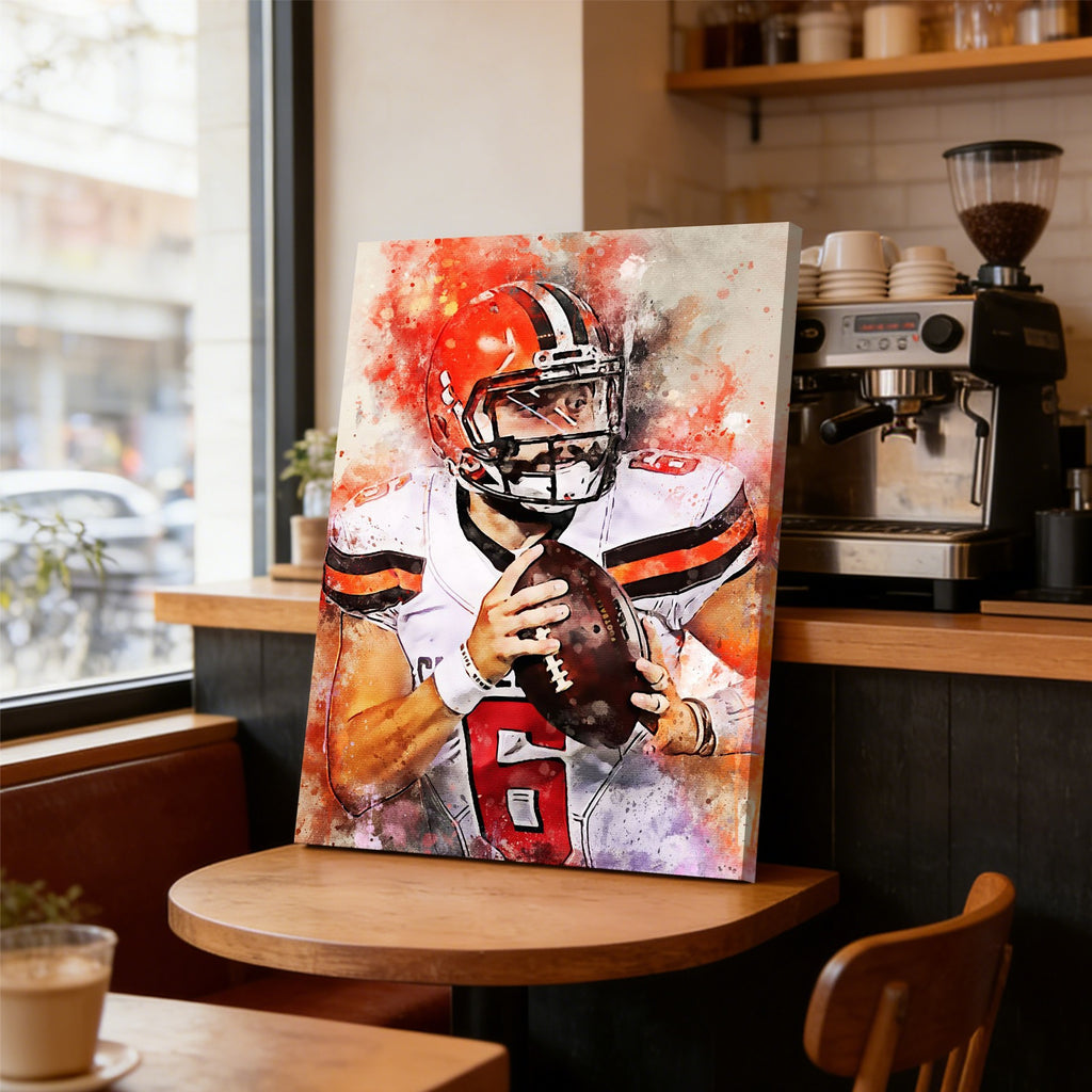 Baker Mayfield Celebrity Sports Art Poster School Dining Room Decoration 12 Canvas Wall Art Poster Decor Gift