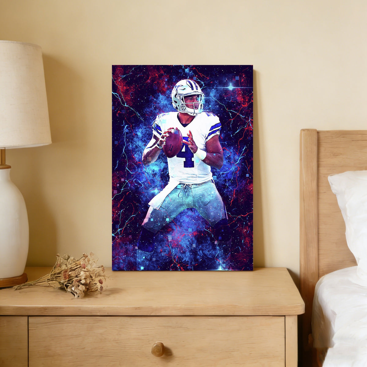 Dak Prescott Sports Celebrity Art Deco Poster 2 Canvas Wall Art Poster Decor Gift