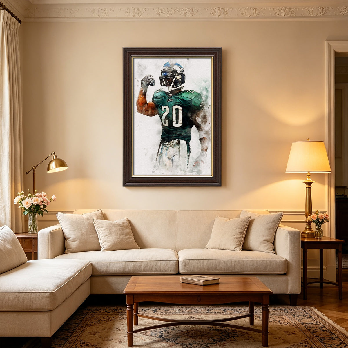 Brian Dawkins Art Poster 3 Canvas Wall Art Poster Decor Gift