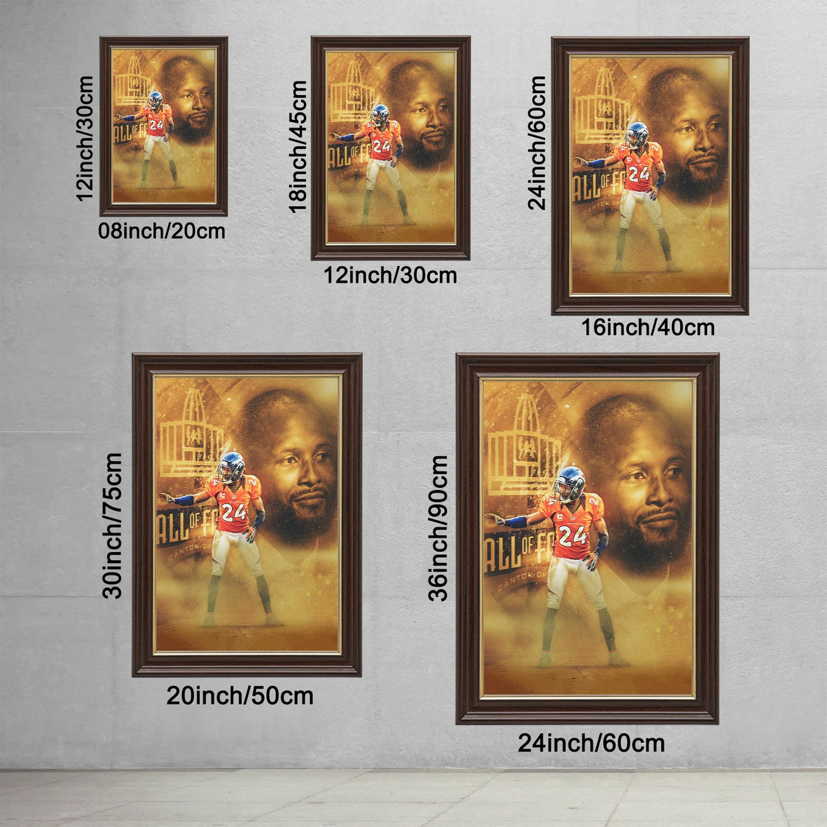 Champ Bailey Art Sports Decorative Poster School Dormitory 4 Canvas Wall Art Poster Decor Gift
