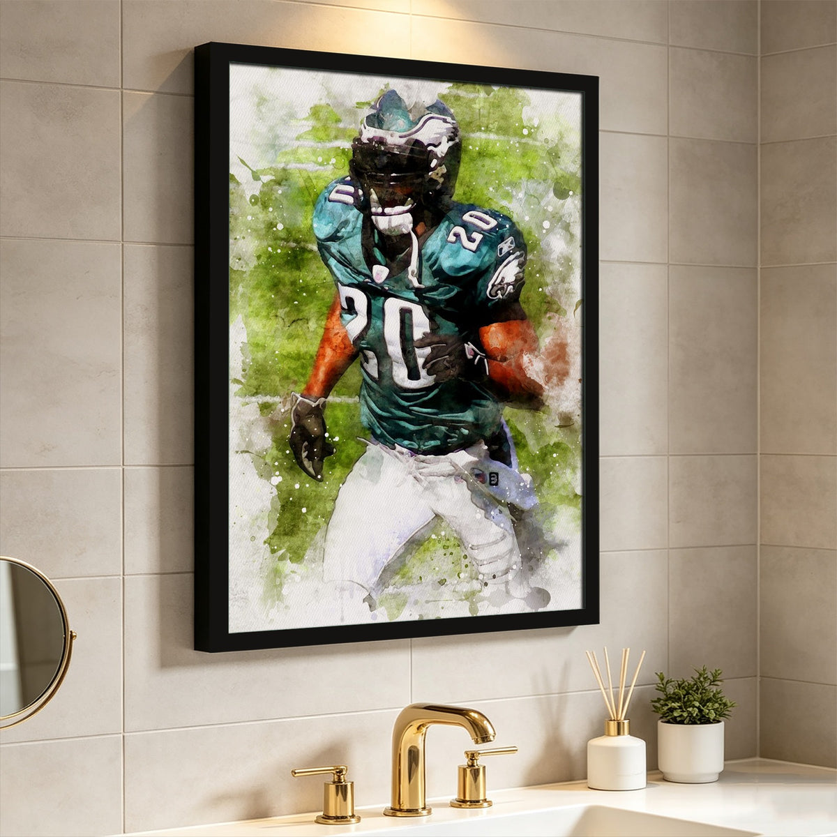 Brian Dawkins Art Poster 1 Canvas Wall Art Poster Decor Gift