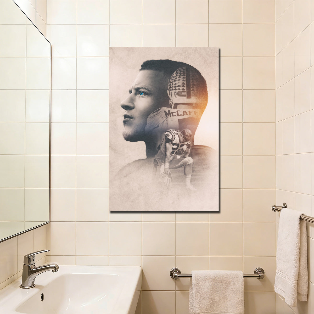 Christian McCaffrey Art Sports Decorative Poster School Dormitory 6 Canvas Wall Art Poster Decor Gift