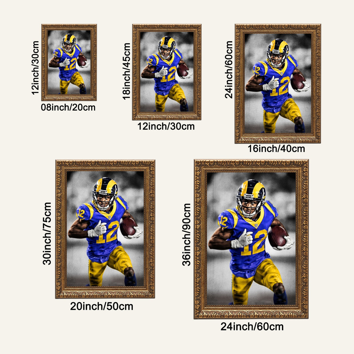 Brandin Cooks Art Sports Decorative Poster School Dormitory 5 Canvas Wall Art Poster Decor Gift