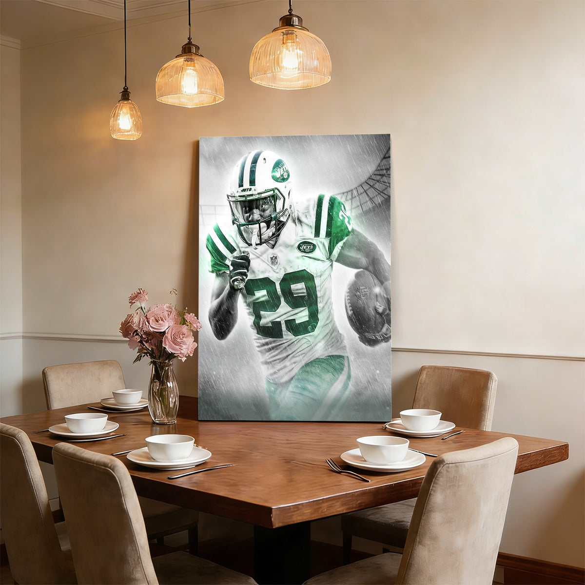 Bilal Powell Art Sports Decorative Poster School Dormitory 0 Canvas Wall Art Poster Decor Gift