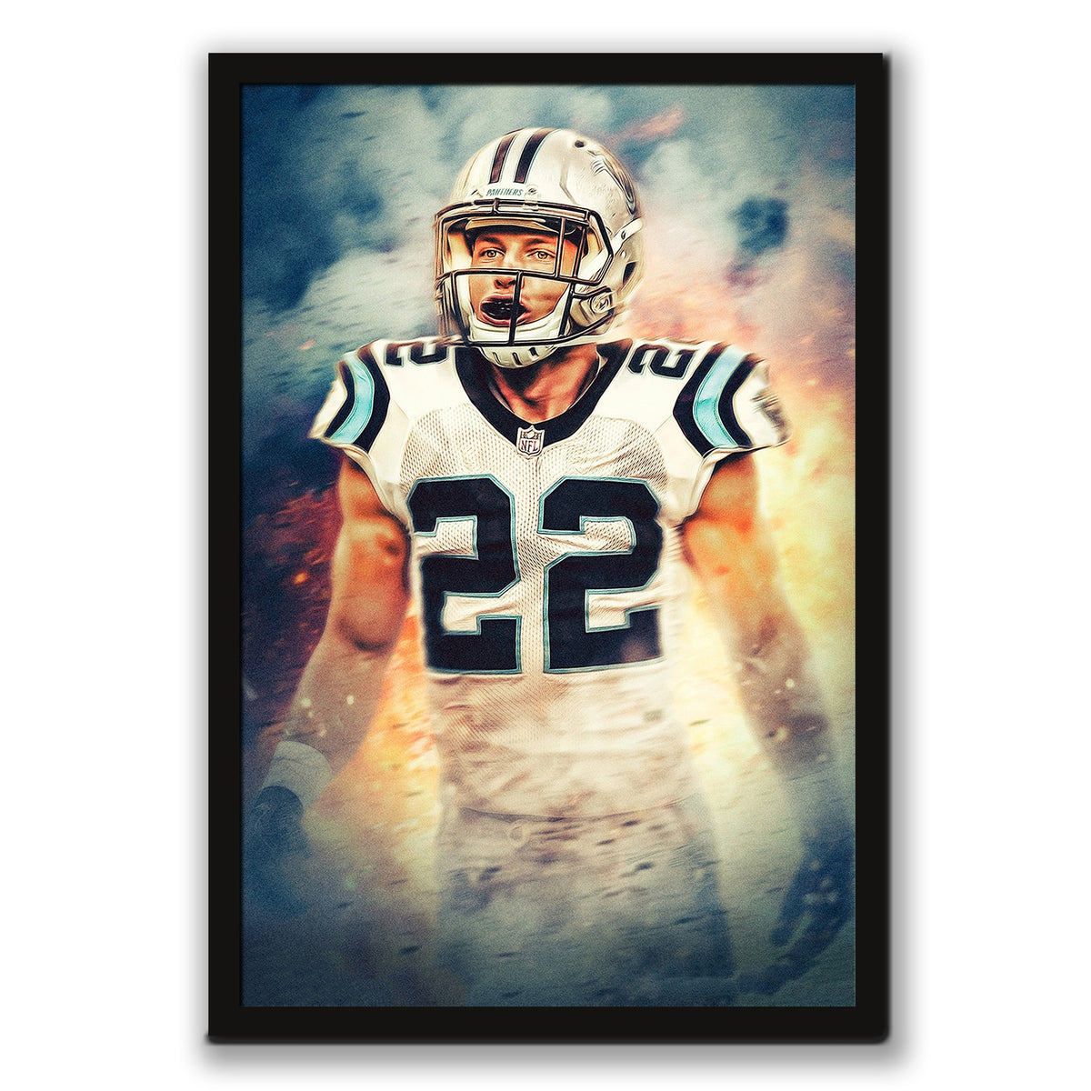 Christian McCaffrey Art Sports Decorative Poster School Dormitory 2 Canvas Wall Art Poster Decor Gift