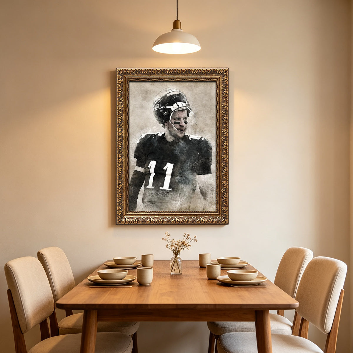 Carson Wentz Sports Celebrity Art Deco Poster 1 Canvas Wall Art Poster Decor Gift