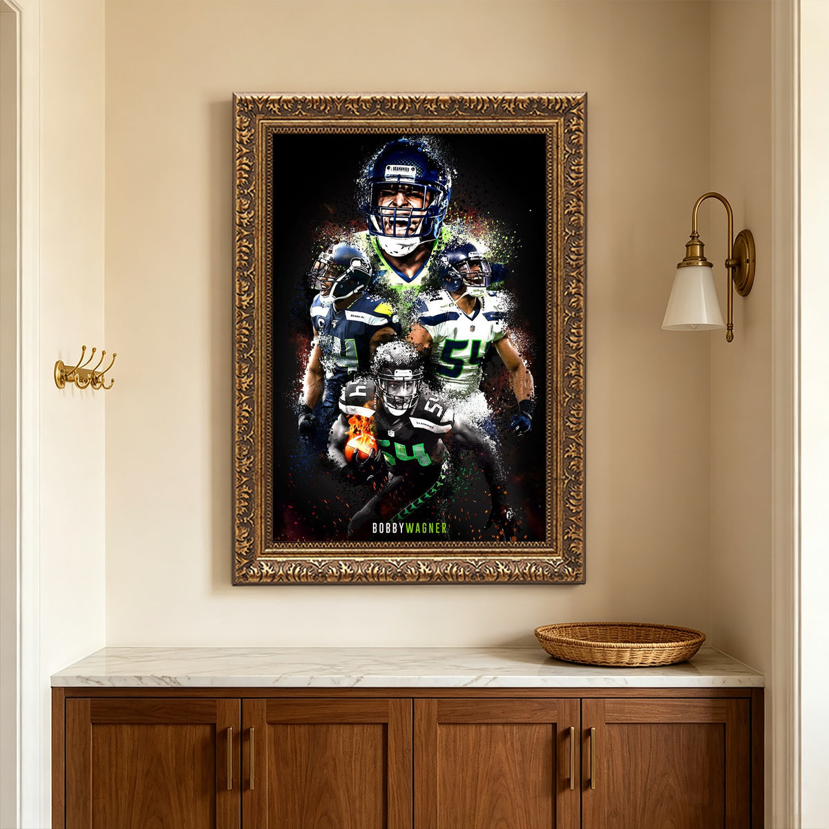Bobby Wagner Celebrity Sports Art Poster School Dining Room Decoration 9 Canvas Wall Art Poster Decor Gift