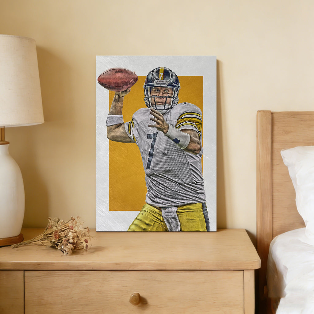 Ben Roethlisberger Sports Celebrity Art Deco Poster 1 Canvas Wall Art Poster Decor Gift