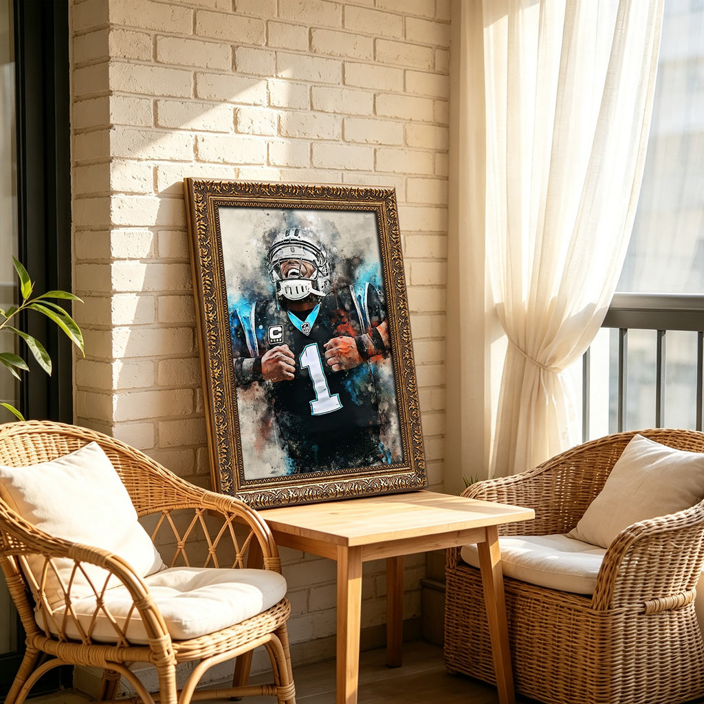 Cam Newton Celebrity Sports Art Poster School Dining Room Decoration 2 Canvas Wall Art Poster Decor Gift