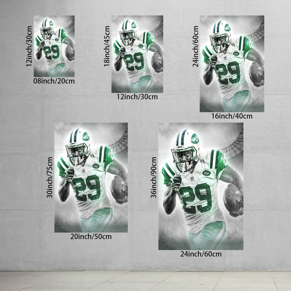 Bilal Powell Art Sports Decorative Poster School Dormitory 0 Canvas Wall Art Poster Decor Gift