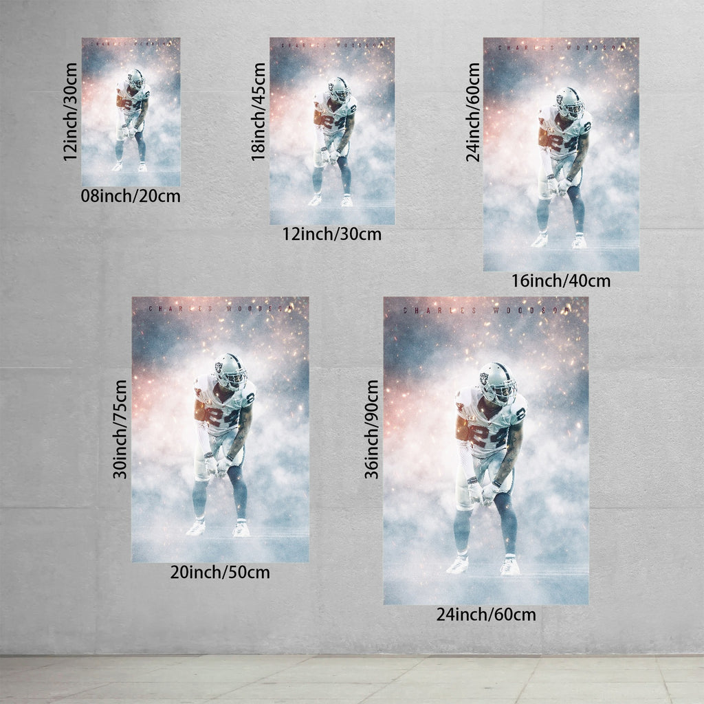 Charles Woodson Celebrity Sports Art Poster School Dining Room Decoration 3 Canvas Wall Art Poster Decor Gift