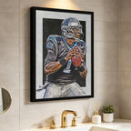 Cam Newton Sports Celebrity Art Deco Poster 6 Canvas Wall Art Poster Decor Gift