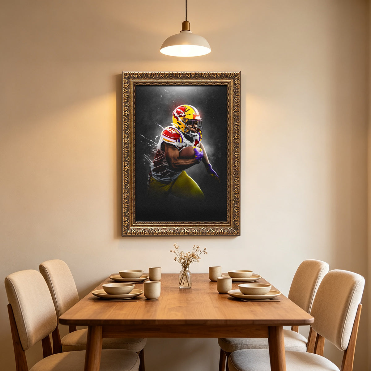 Clyde Edwards Helaire Art Sports Decorative Poster School Dormitory 3 Canvas Wall Art Poster Decor Gift