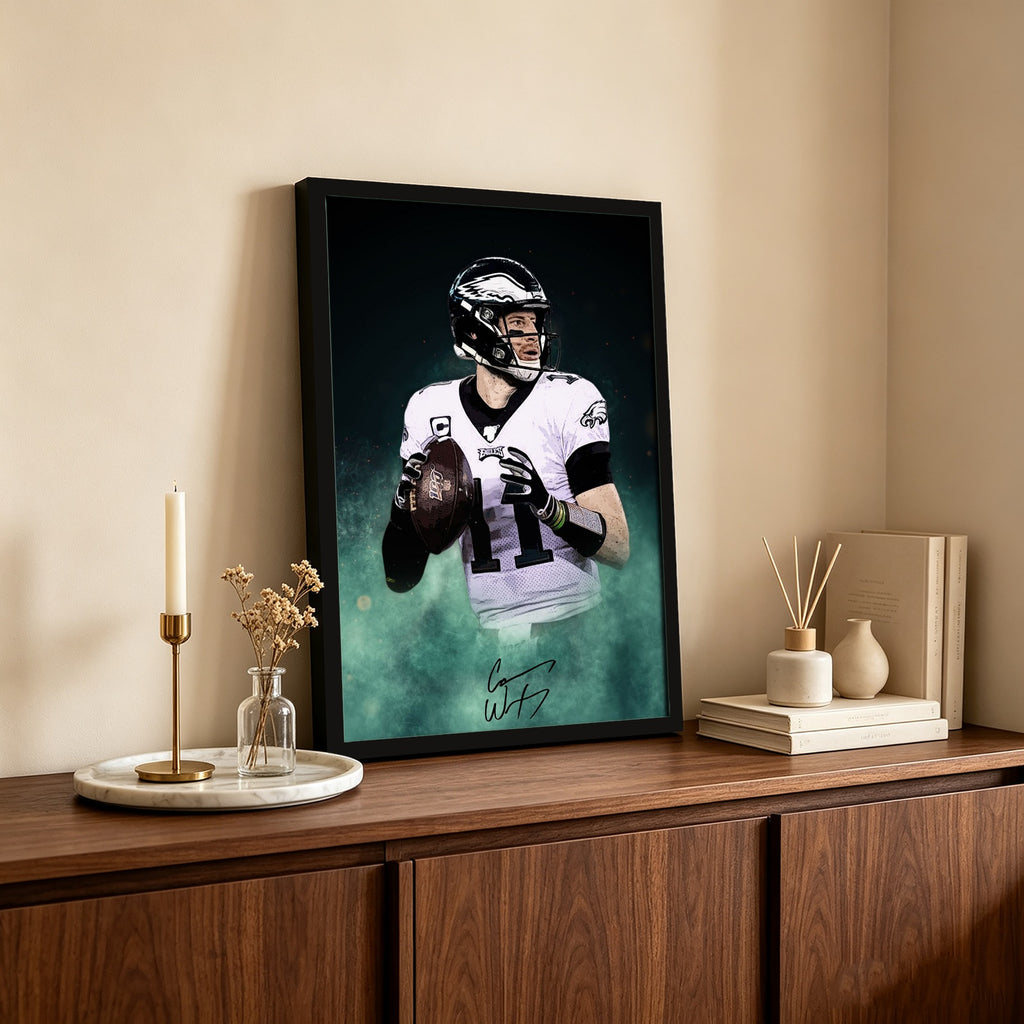 Carson Wentz Celebrity Sports Art Poster School Dining Room Decoration 0 Canvas Wall Art Poster Decor Gift